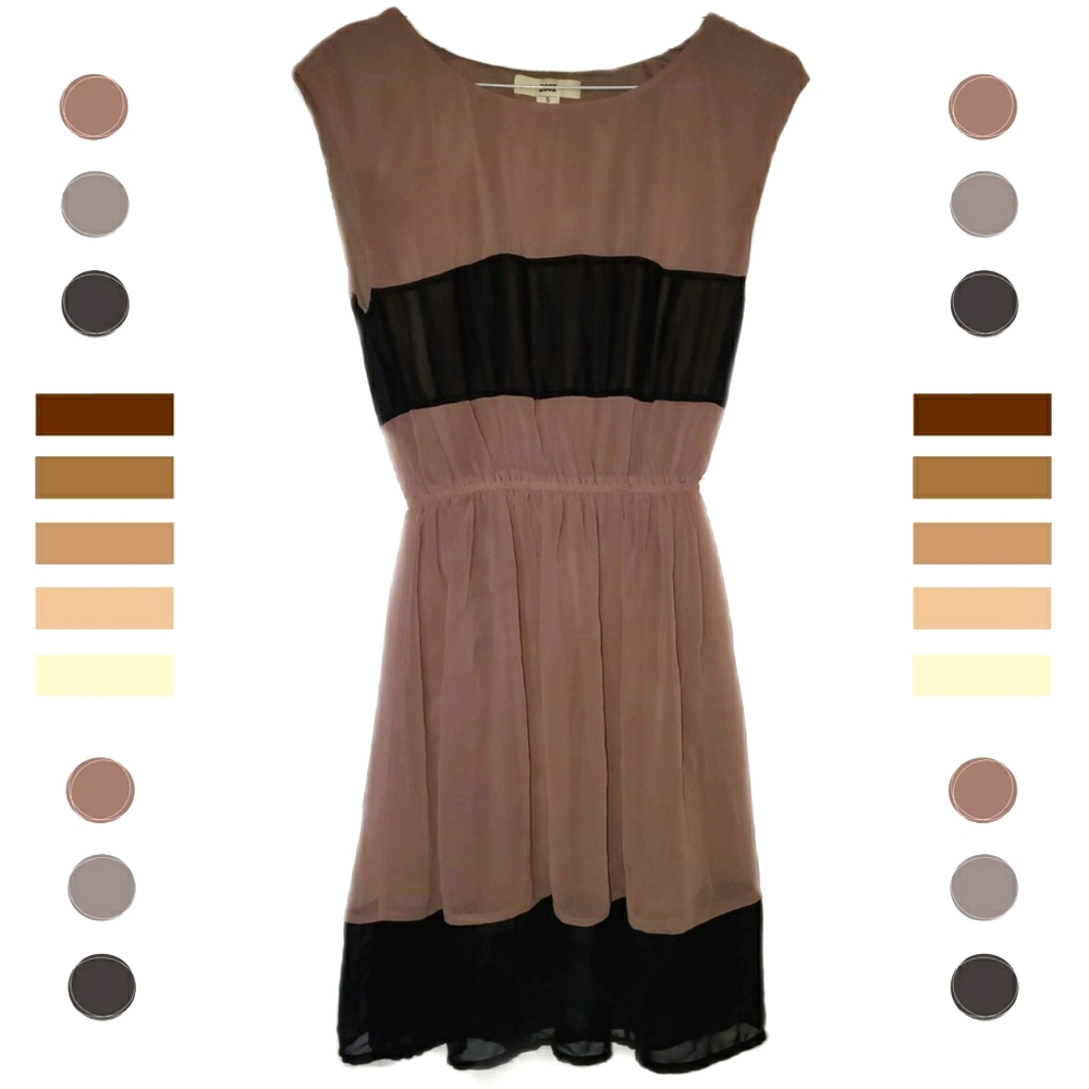 ISSI Size Small Brown and Black Dress